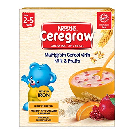 Ceregrow Multigrain Cereal With Milk & Fruits Powder 300 gm