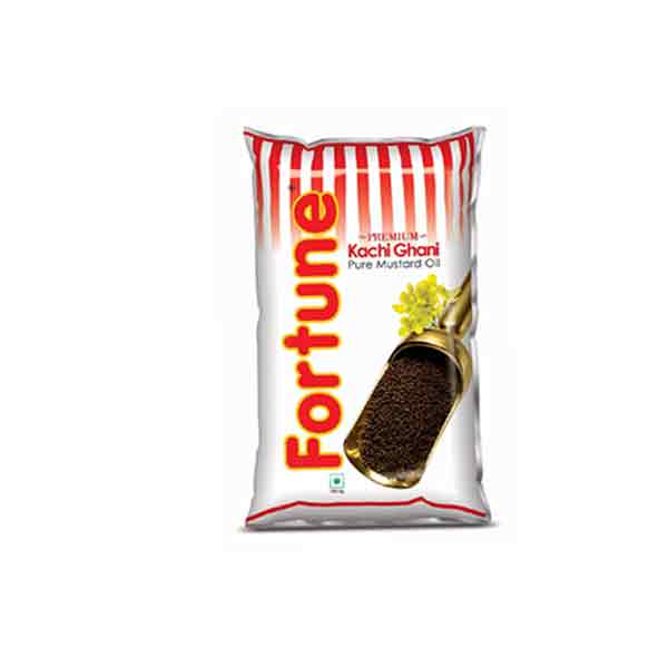 Fortune Mustard Oil Kachi Ghani, 1 ltr Pouch 