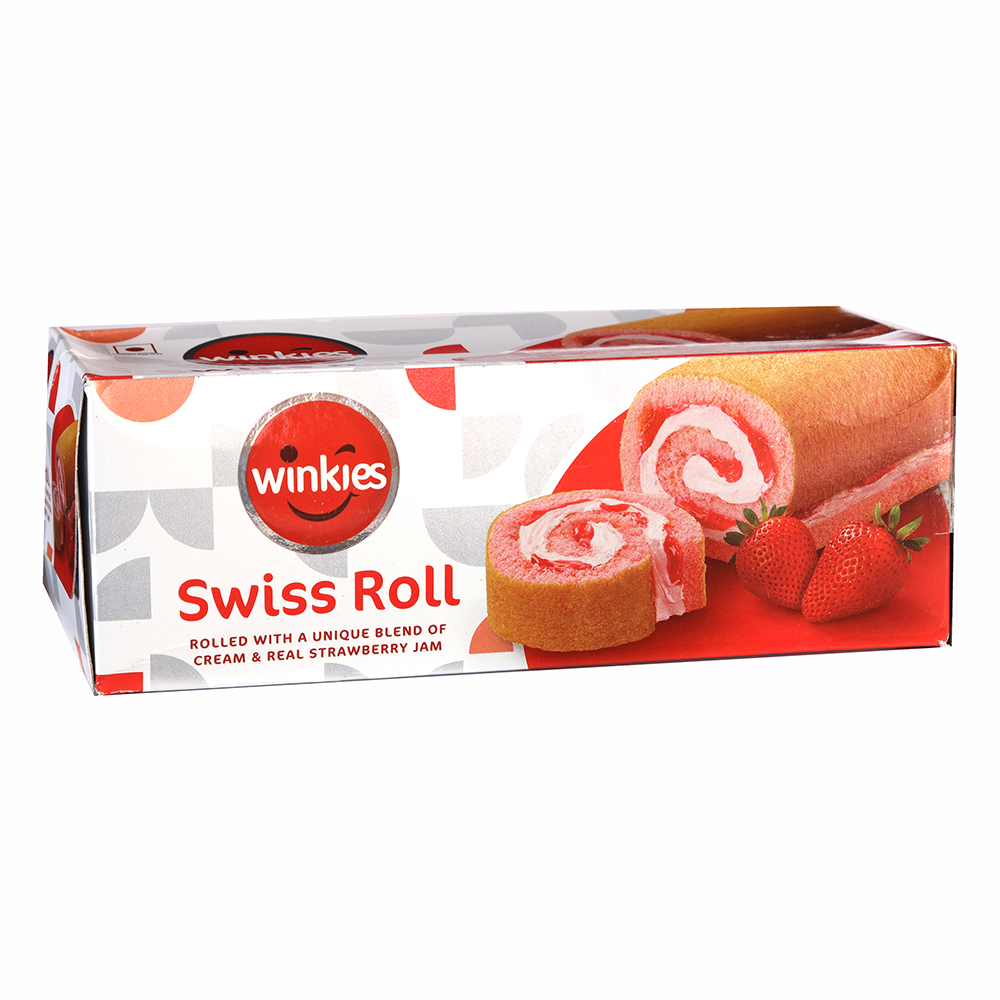 Winkies Swiss Roll Cream & Real Strawberry Jam 185 g