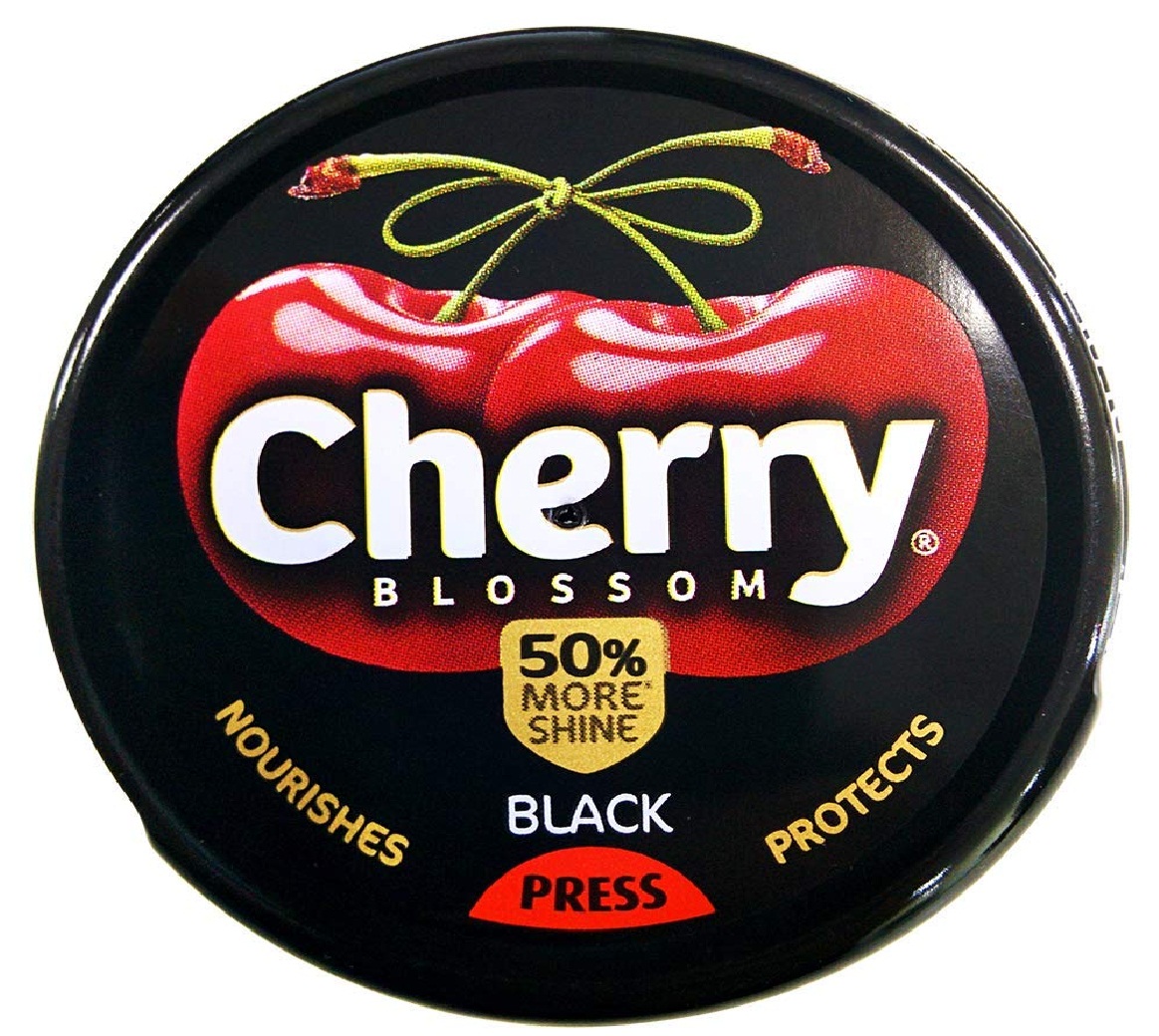 Cherry Blossom Shoe Polish - Black, 40 gm